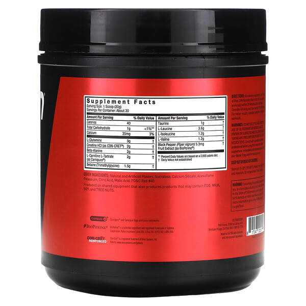 Alternative view of JYM Supplement Science, Post JYM, BCAAs + Recovery Matrix, Rainbow Sherbet, 1.3 lbs (600 g)