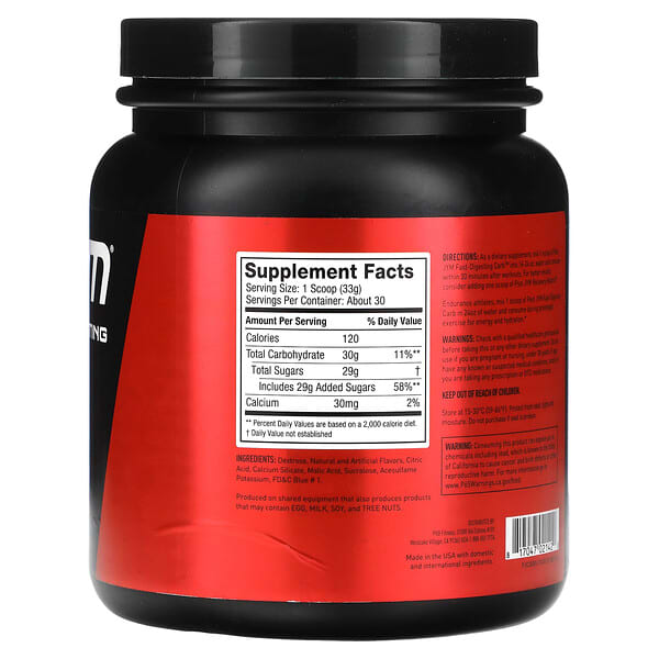 Alternative view of JYM Supplement Science, Post JYM, Fast-Digesting Carb, Blue Artic Freeze, 2.2 lbs (990 g)