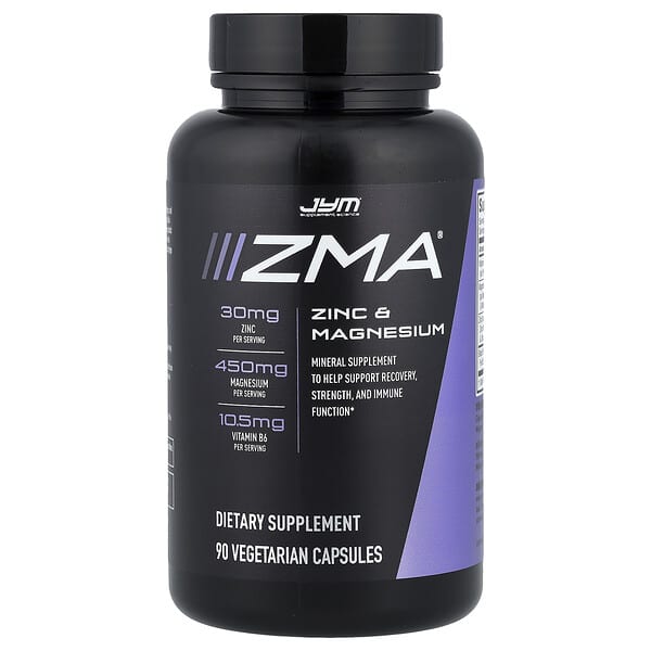 JYM Supplement Science, ZMA®, Zinc & Magnesium, 90 Vegetarian Capsules 2 JYM Supplement Science, ZMA®, Zinc & Magnesium, 90 Vegetarian Capsules