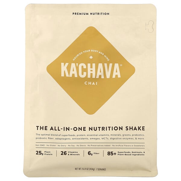 KaChava, The All-In-One Nutrition Shake, Chai, 15.31 oz (434 g)