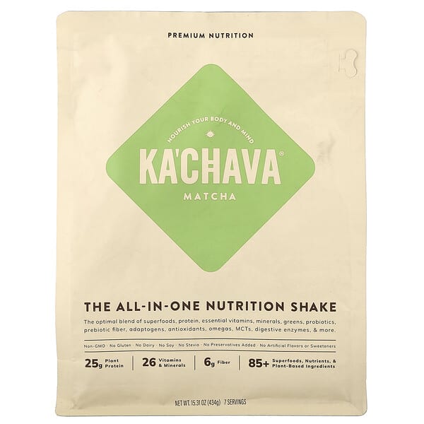 KaChava, The All-In-One Nutrition Shake, Matcha, 15.31 oz (434 g)