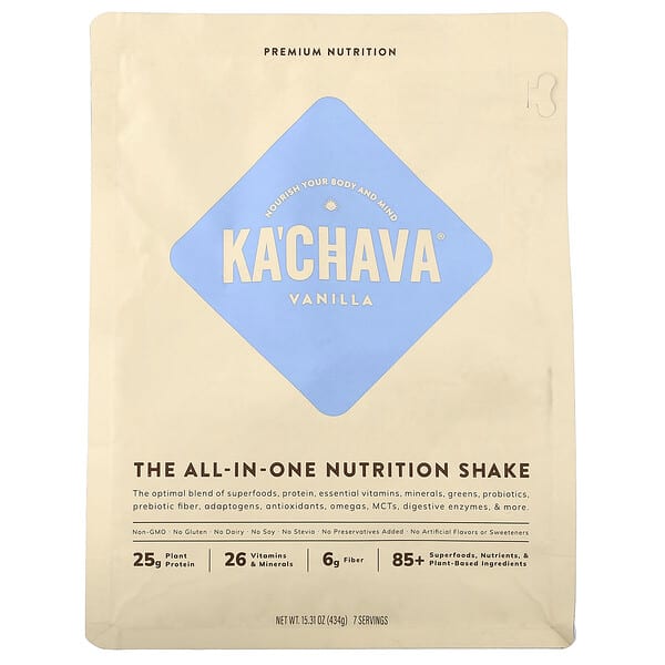 KaChava, The All-In-One Nutrition Shake, Vanilla, 15.31 oz (434 g)