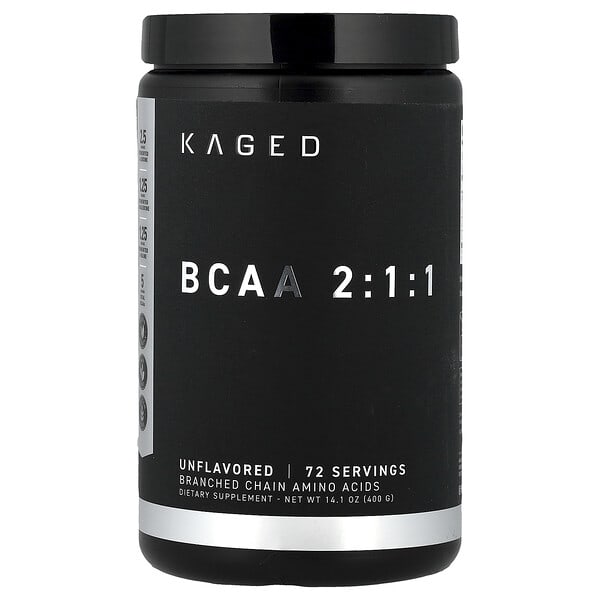 Kaged, BCAA 2:1:1, Unflavored, 14.1 oz (400 g)