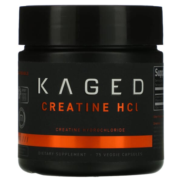 Kaged, Creatine HCl, 75 Veggie Capsules (750 mg per Capsule)