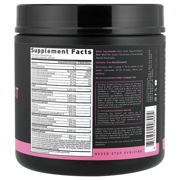 Alternative view of Kaged, Pre-Workout, Pink Lemonade, 1.22 lb (552 g)