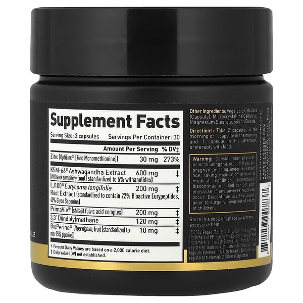 Alternative view of Kaged, Test, 60 Veggie Capsules