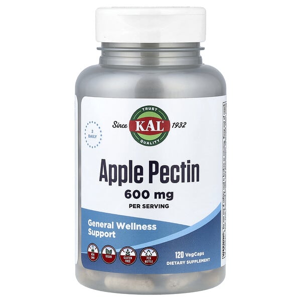 KAL, Apple Pectin, 120 VegCaps (300 mg per Vegcap)