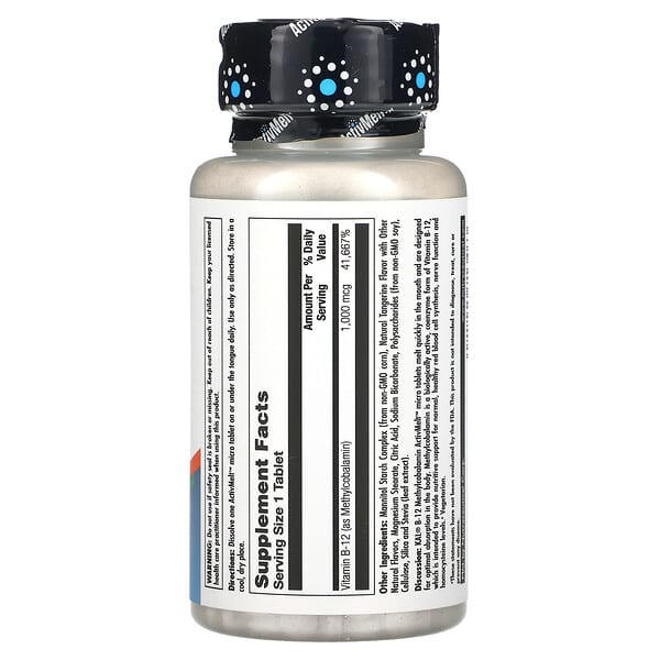Alternative view of KAL, B-12  Methylcobalamin, Tangerine, 1,000 mcg, 90 Micro Tablets
