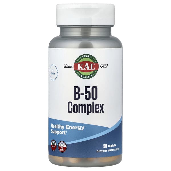 KAL, B-50 Complex, 50 Tablets