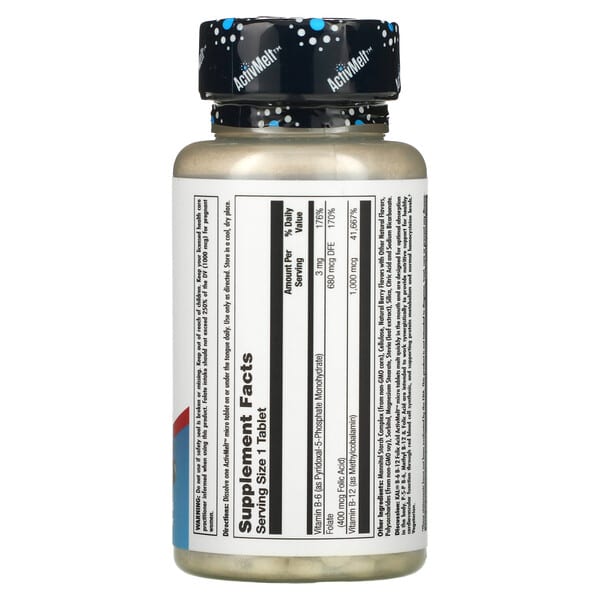Alternative view of KAL, B-6 B-12 Folic Acid, Berry, 60 Micro Tablets