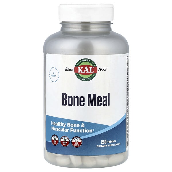 KAL, Bone Meal, 250 Tablets