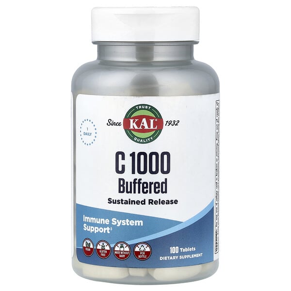 KAL, C 1000 Buffered, 100 Tablets