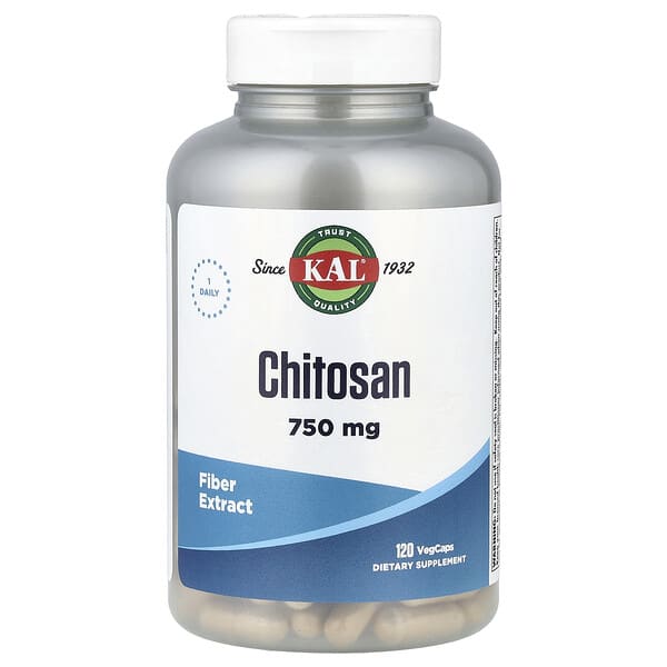 KAL, Chitosan, 750 mg, 120 Veg Caps