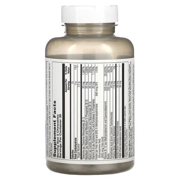 Alternative view of KAL, Coenzyme B-Complex, Cocoa Mint, 60 Chewables