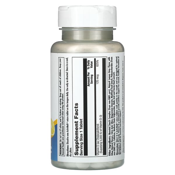 Alternative view of KAL, D-3, Lemon Lime, 125 mcg (5,000 IU), 90 Micro Tablets