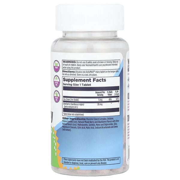 Alternative view of KAL, Dinosaurs®, Zinc Elderberry, Mixed Berry, 90 Micro Tablets