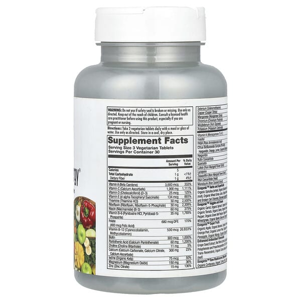 Alternative view of KAL, Enhanced Energy®, Whole Food Multivitamin, Iron Free, 90 VegTabs