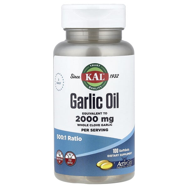 KAL, Garlic Oil, 100 SoftGels