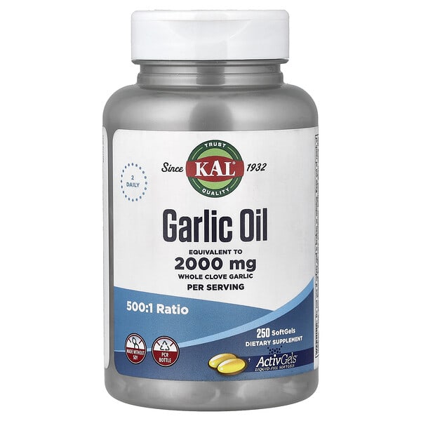 KAL, Garlic Oil, 250 SoftGels 3 KAL, Garlic Oil, 250 SoftGels