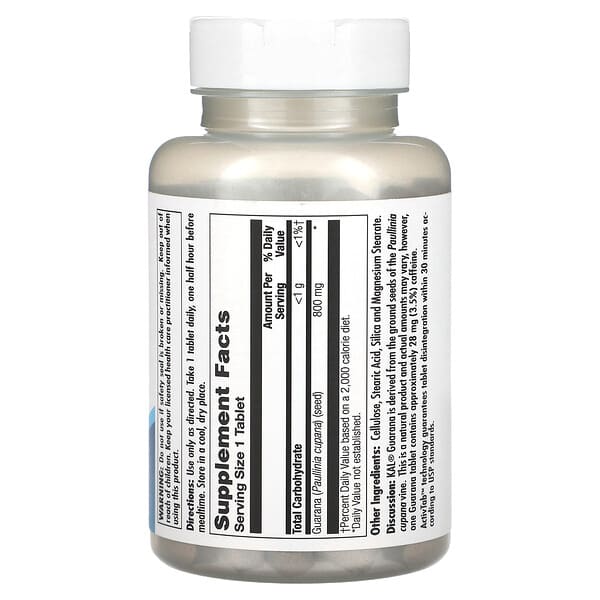Alternative view of KAL, Guarana, 800 mg, 120 Tablets
