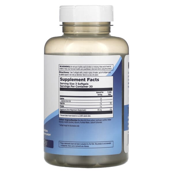 Alternative view of KAL, High Absorption Magnesium Glycinate, 90 Softgels (105 mg per Softgel)