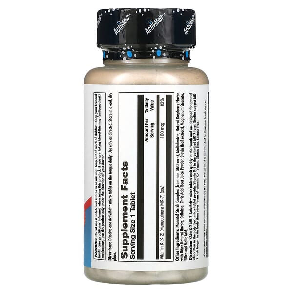 Alternative view of KAL, K-2 MK-7, Raspberry, 100 mcg , 60 Micro Tablets