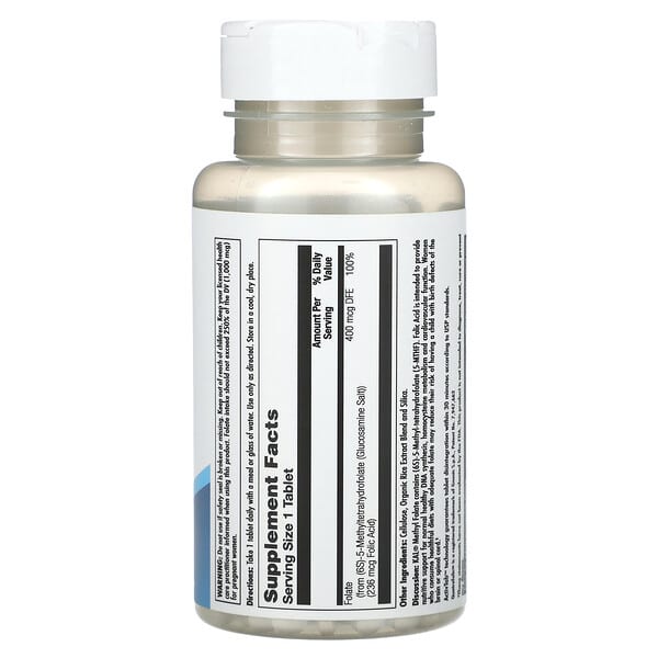 Alternative view of KAL, Methyl Folate, 400 mcg DFE, 90 Tablets