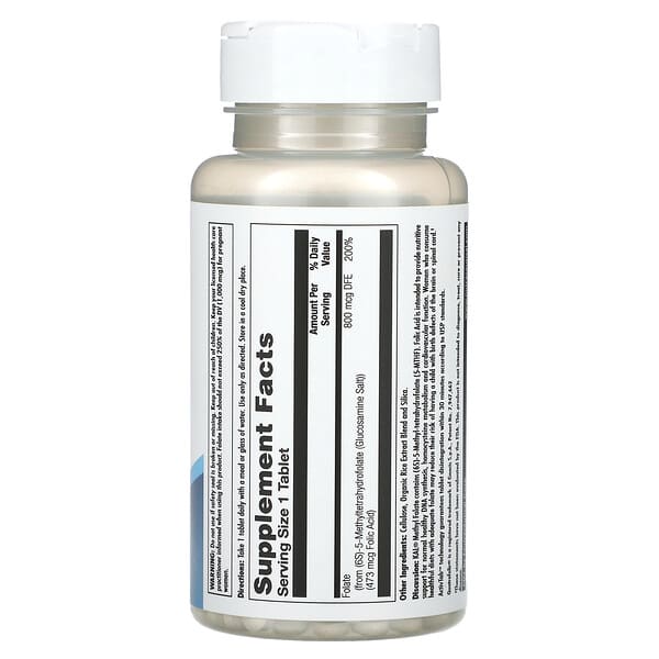 Alternative view of KAL, Methyl Folate, 800 mcg DFE, 90 Tablets