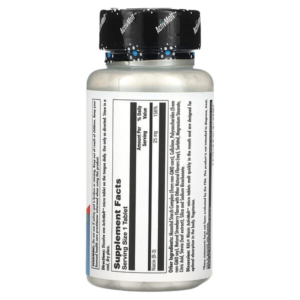 Alternative view of KAL, Niacin, Strawberry, 25 mg, 200 Micro Tablets