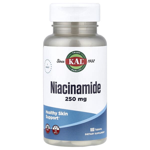 KAL, Niacinamide, 250 mg, 100 Tablets 3 KAL, Niacinamide, 250 mg, 100 Tablets