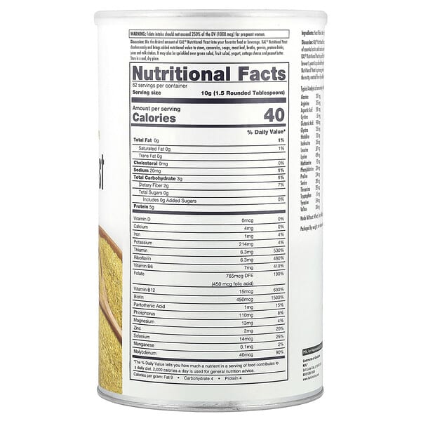 Alternative view of KAL, Nutritional Yeast Flakes, 22 oz (624 g)