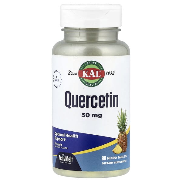 KAL, Quercetin, Pineapple, 50 mg, 90 Micro Tablets