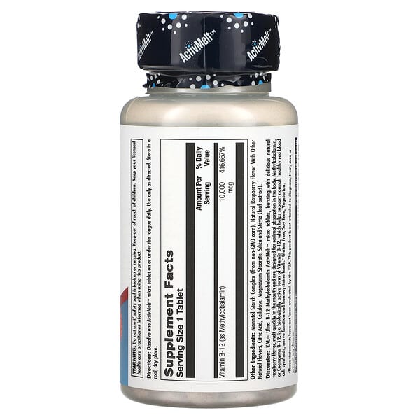 Alternative view of KAL, Ultra B-12 Methylcobalamin, Raspberry, 10,000 mcg, 30 Micro Tablets