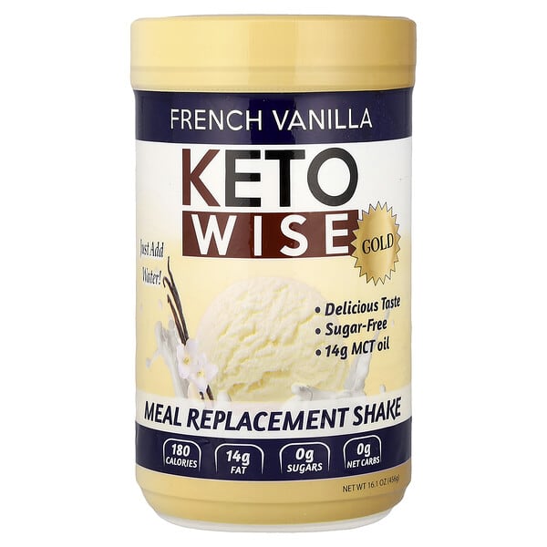 Keto Wise, Gold, Meal Replacement Shake, French Vanilla, 16.1 oz (456 g)