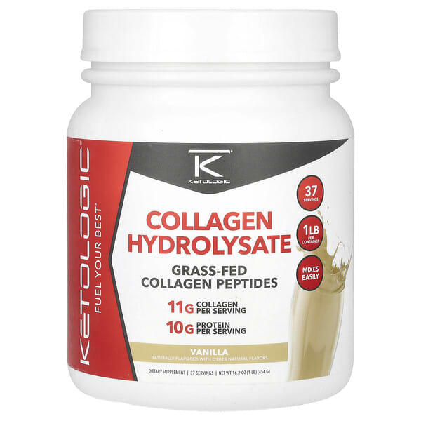 KetoLogic, Collagen Hydrolysate, Vanilla, 16.2 oz (454 g) 4 KetoLogic, Collagen Hydrolysate, Vanilla, 16.2 oz (454 g)