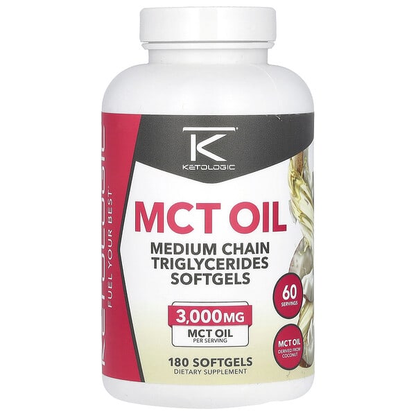 KetoLogic, MCT Oil, 180 Softgels (1,000 mg per Softgel)