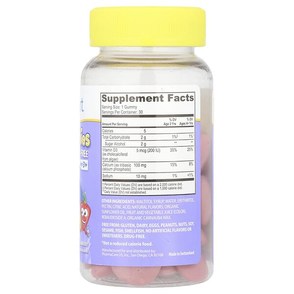 Alternative view of Kids Smart®, Vita Gummies, Strong Bones & Teeth, Calcium + Vitamin D3, Ages 3+, Strawberry, 30 Gummies