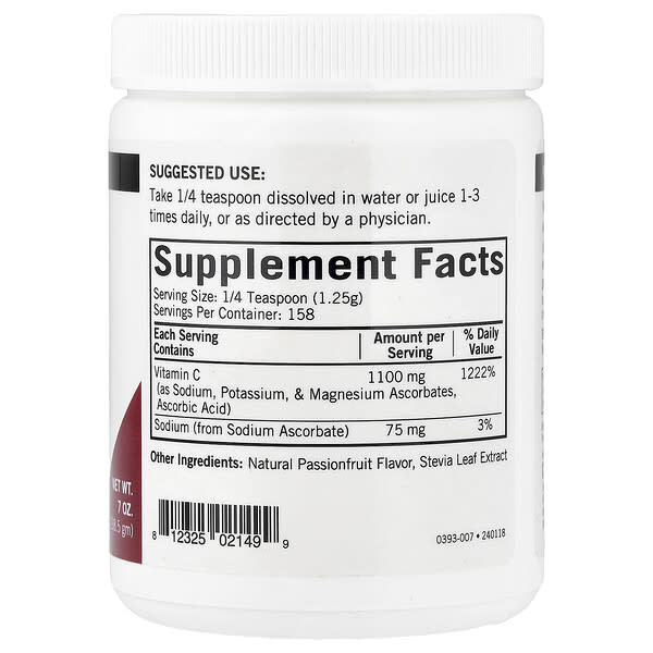Alternative view of Kirkman Labs, Buffered  Vitamin C Powder, Passionfruit, 7 oz (198.5 g)