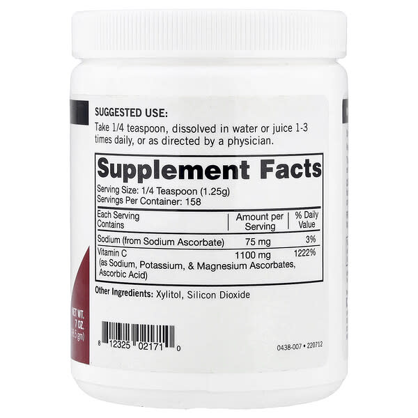 Alternative view of Kirkman Labs, Buffered Vitamin C Powder, Unflavored, 7 oz (198.5 g)