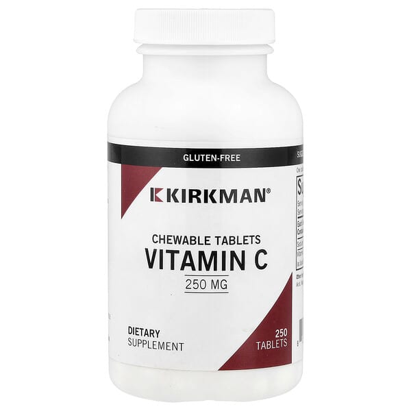 Kirkman Labs, Chewable Vitamin C, 250 mg, 250 Tablets