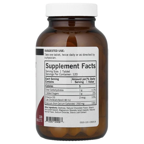 Alternative view of Kirkman Labs, Children's Chewable Calcium with Vitamin D3, Chocolate, 120 Tablets
