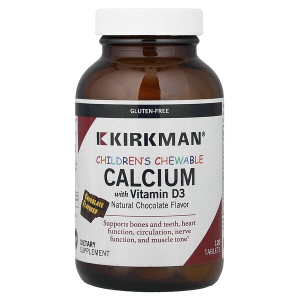 Kirkman Labs, Children's Chewable Calcium with Vitamin D3, Chocolate, 120 Tablets