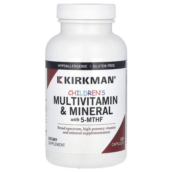 Kirkman Labs, Children's Multivitamin & Mineral with 5-MTHF, 120 Capsules