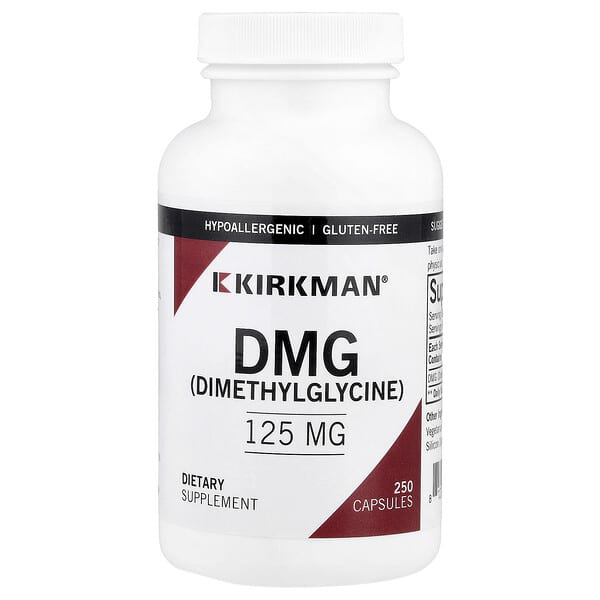 Kirkman Labs, DMG, 125 mg, 250 Capsules