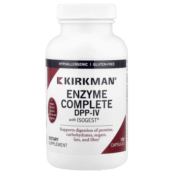 Kirkman Labs, Enzyme Complete DPP-IV With ISOGEST®, 180 Capsules