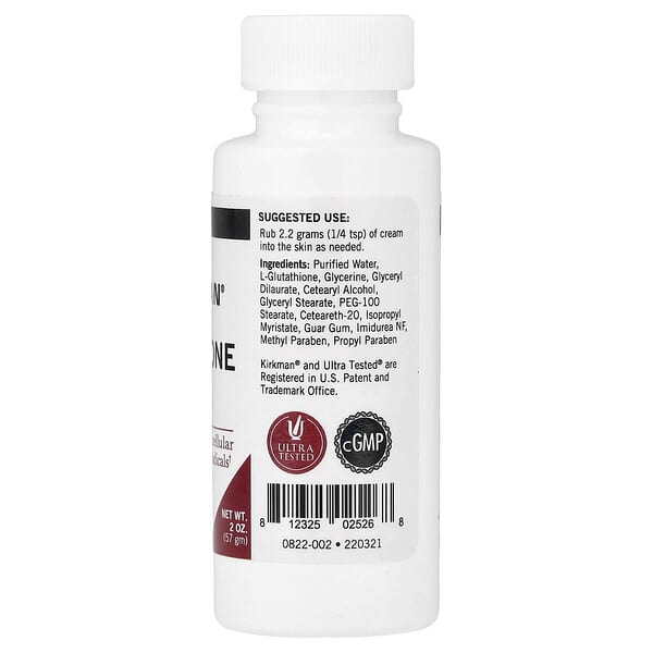 Alternative view of Kirkman Labs, Glutathione Cream , 2 oz (57 gm)