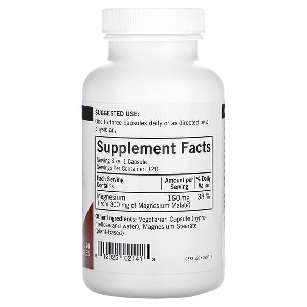 Alternative view of Kirkman Labs, Magnesium Malate, 120 Capsules (160 mg per Capsule)