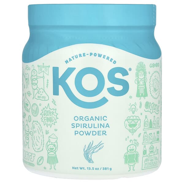 KOS, Organic Spirulina Powder, 13.5 oz (381 g) 4 KOS, Organic Spirulina Powder, 13.5 oz (381 g)