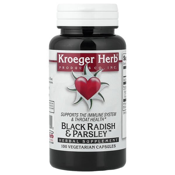 Kroeger Herb Co, Black Radish & Parsley™, 100 Vegetarian Capsules