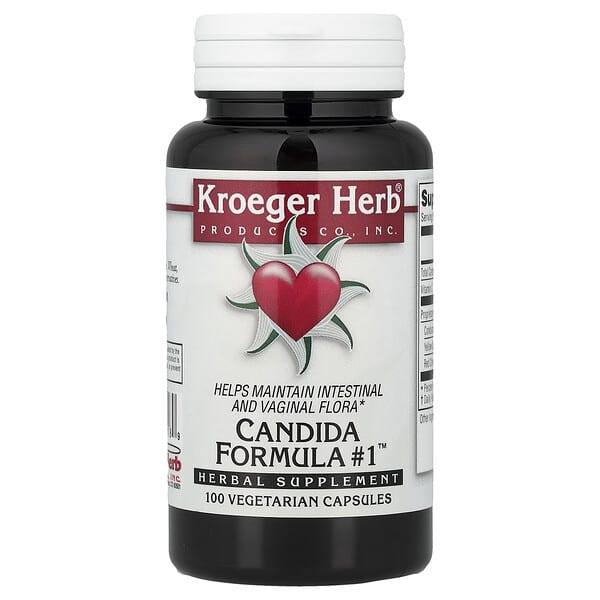 Kroeger Herb Co, Candida Formula #1™, 100 Vegetarian Capsules